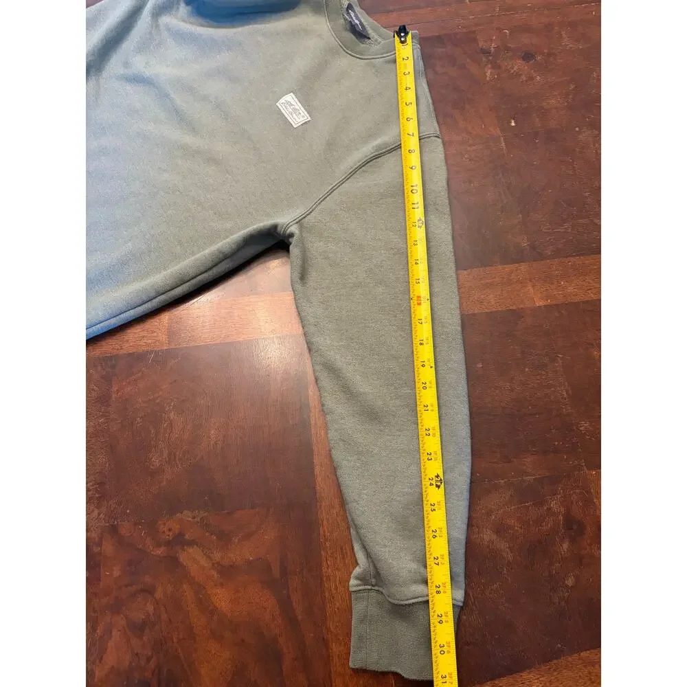 Eddie Bauer Green Crewneck Pullover Sweatshirt Mens M Fleece Preowned - Picture 7 of 9